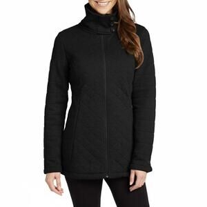 The North Face Caroluna Fleece Lined Quilted Jacket Black Size Medium